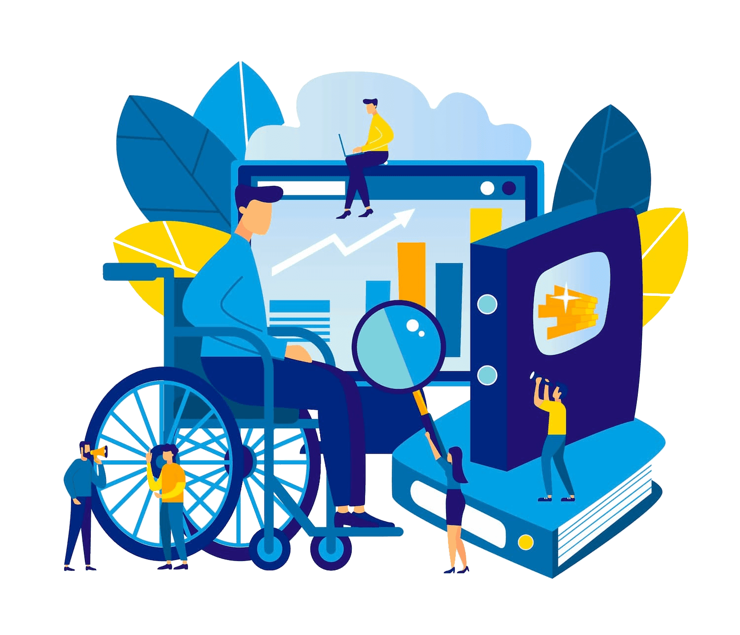 Web Accessibility illustration showing inclusive design