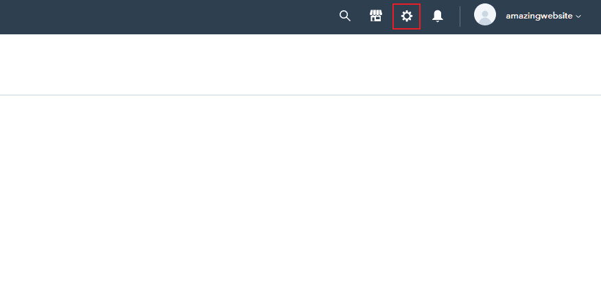 Screenshot of Hubspot Navbar