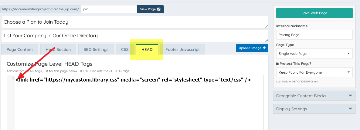 Screenshot of Page-Level References Screenshot of Page-Level References