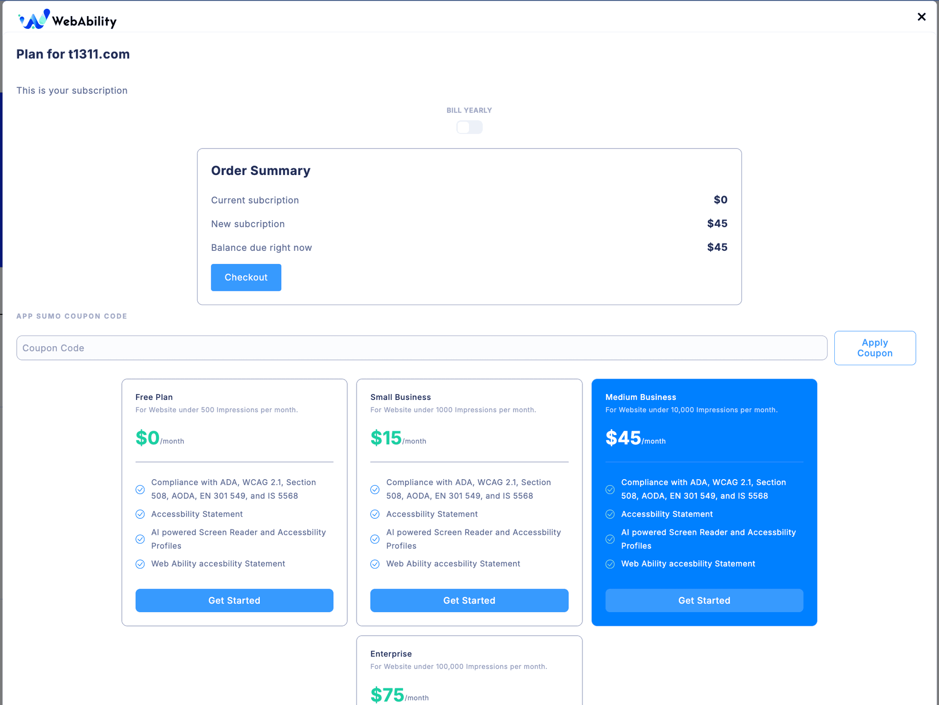 Screenshot for WebAbility Plans Screenshot for WebAbility Plans
