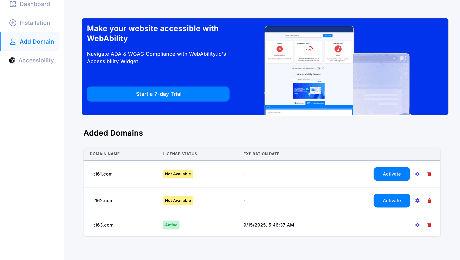 Screenshot for WebAbility Domain Management Screenshot for WebAbility Domain Management